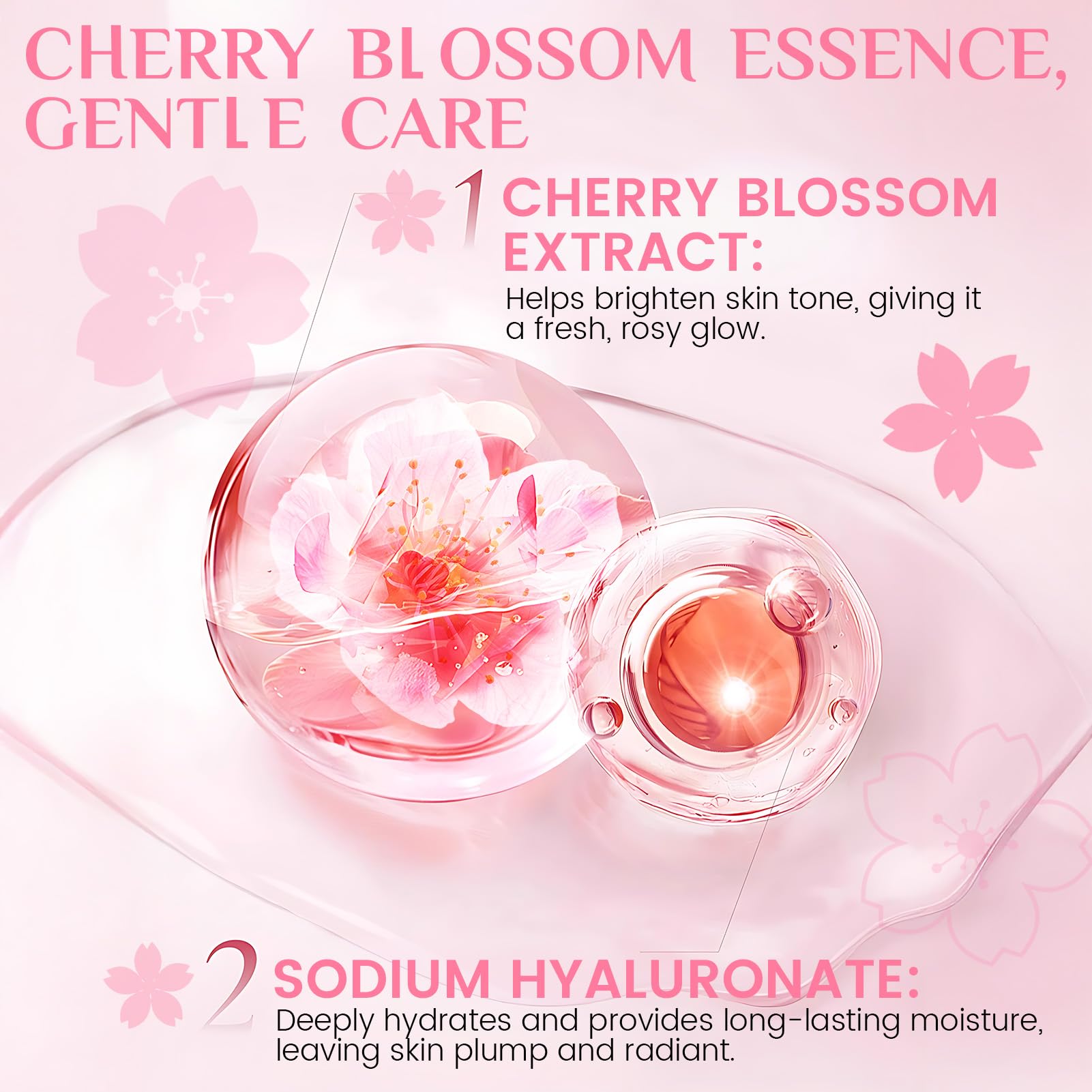 13 Pezzi Sakura Skin Care, Kit Skincare Viso Completo, Sakura Set Skincare mit Patch Occhi, Patch Labbra, Siero Viso, Crema Occhi, Lip Balm, Offre Una Riparazione Intensiva Completa