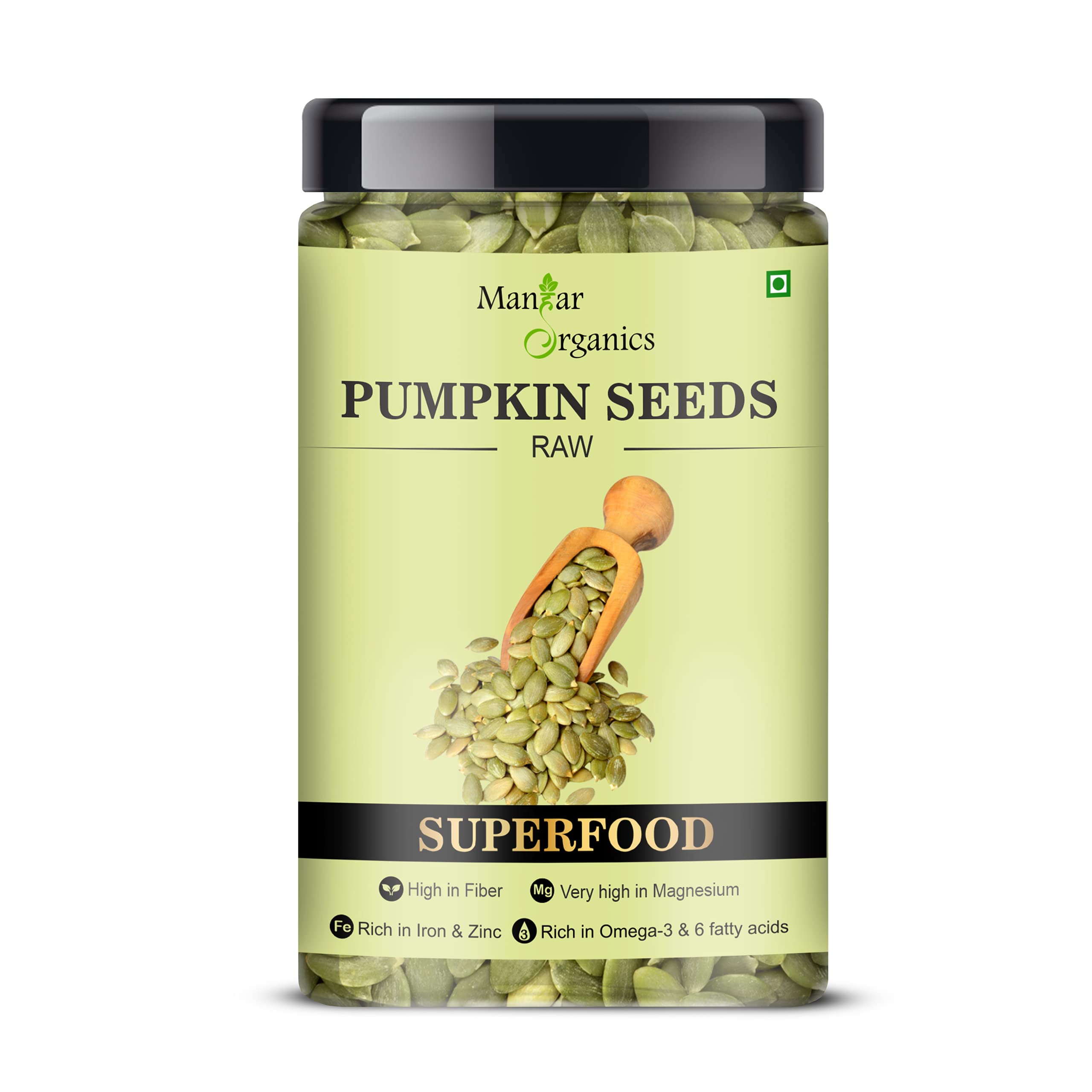 ManHar Organics Raw Pumpkin Seeds for eating 525gm jar AAA Grade |Protein and Fiber Rich Superfood| (B09H4V3NKG) Amazon Price History, Amazon Price Tracker
