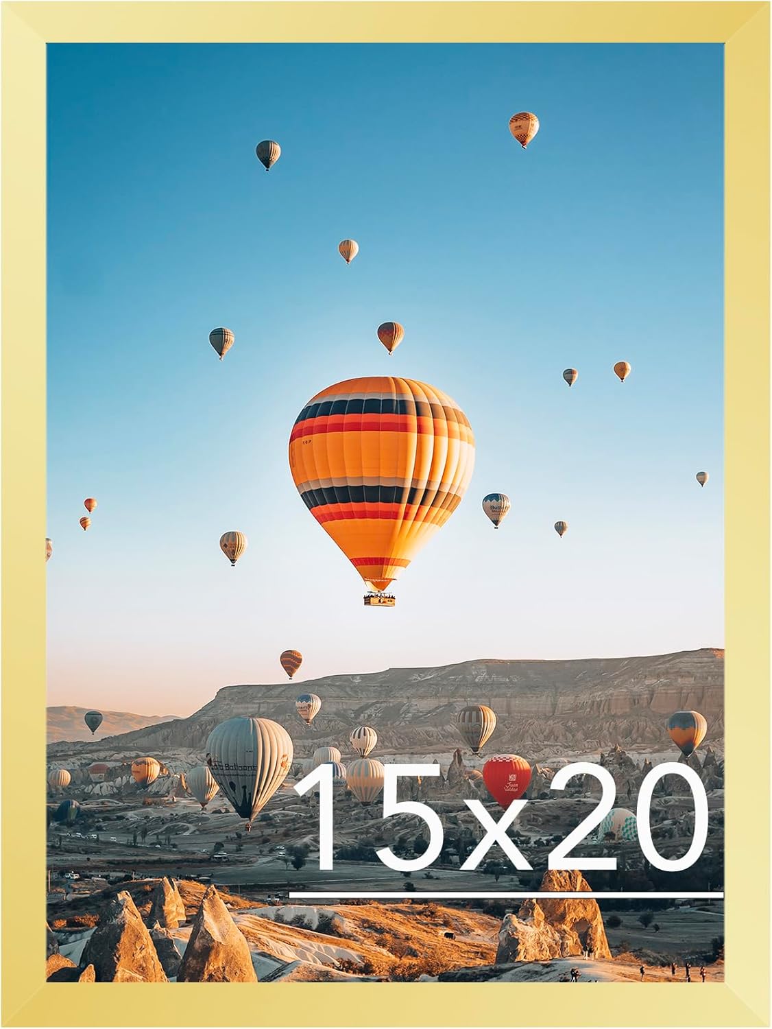 15x20 Picture Frame Gold for Poster Photo Picture, Horizontal and Vertical Formats for Wall Hanging, 15 x 20 inch Wall Gallery Poster Frame for 15 by 20 Photos Posters, Gold Gold 15x20 inch