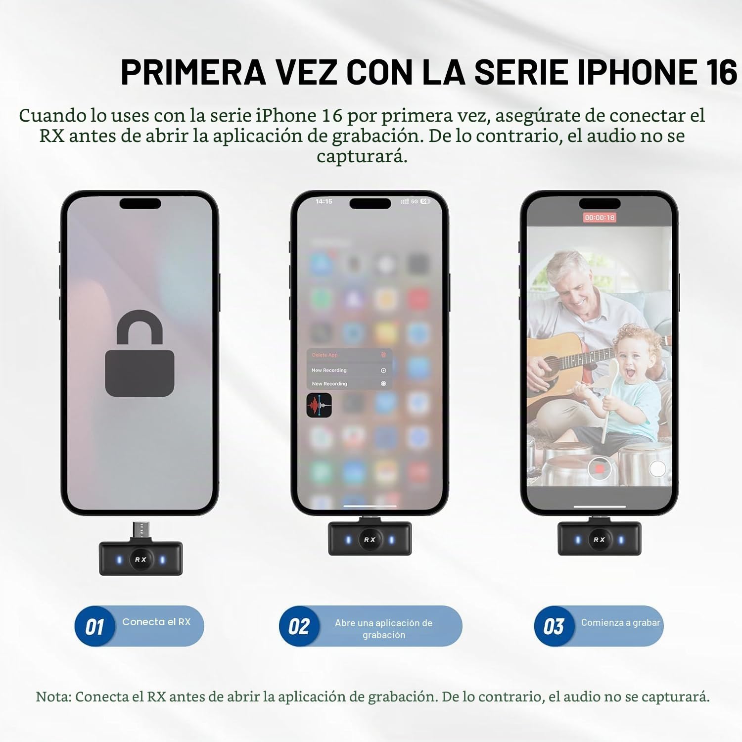 NEEWER Micrófono Lavalier Inalámbrico para USB C con Estuche Carga,Compatible con iPhone/Android/PC/Laptop,Mini Micrófono Solapa 48KHz/24Bit,Cancelar Ruido Batería 24H para Grabación Vlog Vivo, KM18