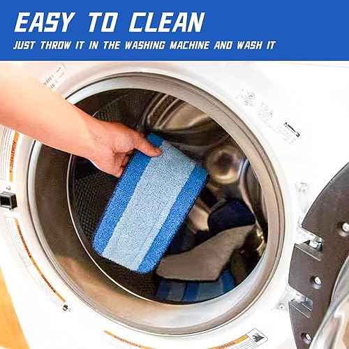 Miniatura 6 de Paquete de 8 almohadillas de repuesto para fregona Bona, almohadillas de limpieza de microfibra, lavables y reutilizables, repuesto para suelos de