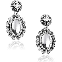 Rustic Coutures Western Earrings for Women Cowgirl Country Concho Dangling Western Statement Jewelry