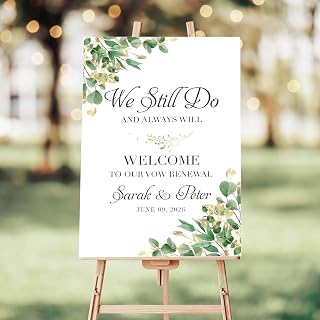 Personalized We Still Do and Always Will Welcome Sign for Vow Renewal, Custom Anniversary Wedding Sign, Rustic Wooden Welcome to Our Vow Renewal Sign, Romantic Wedding Anniversary Decor