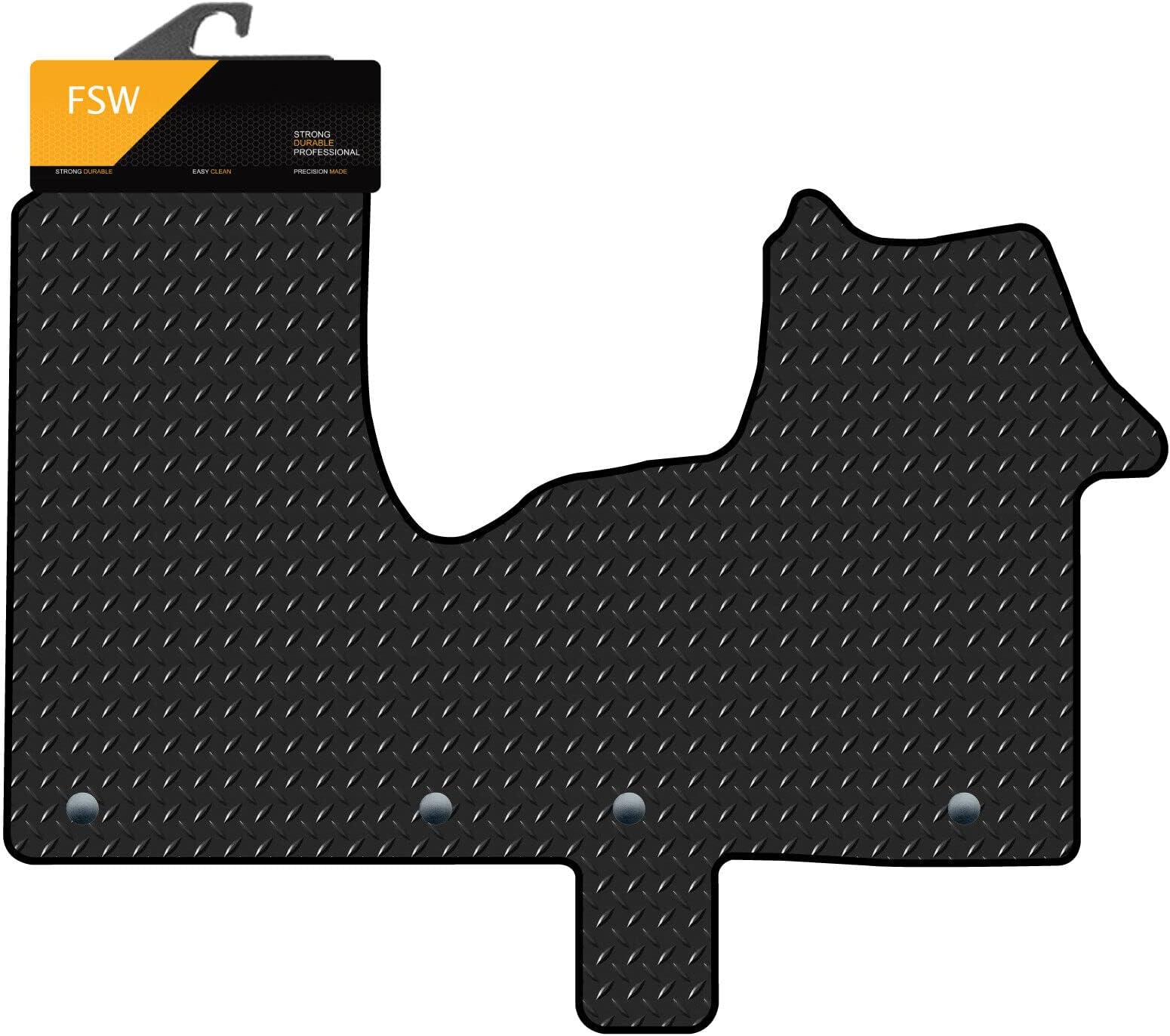 FSW - Tailored Mats - Fits VAUXHALL Vivaro 2014-2019 Sportive - NO Passenger Leg Version - Tailored 3MM Waterproof Rubber Heavy Duty Floor Mats