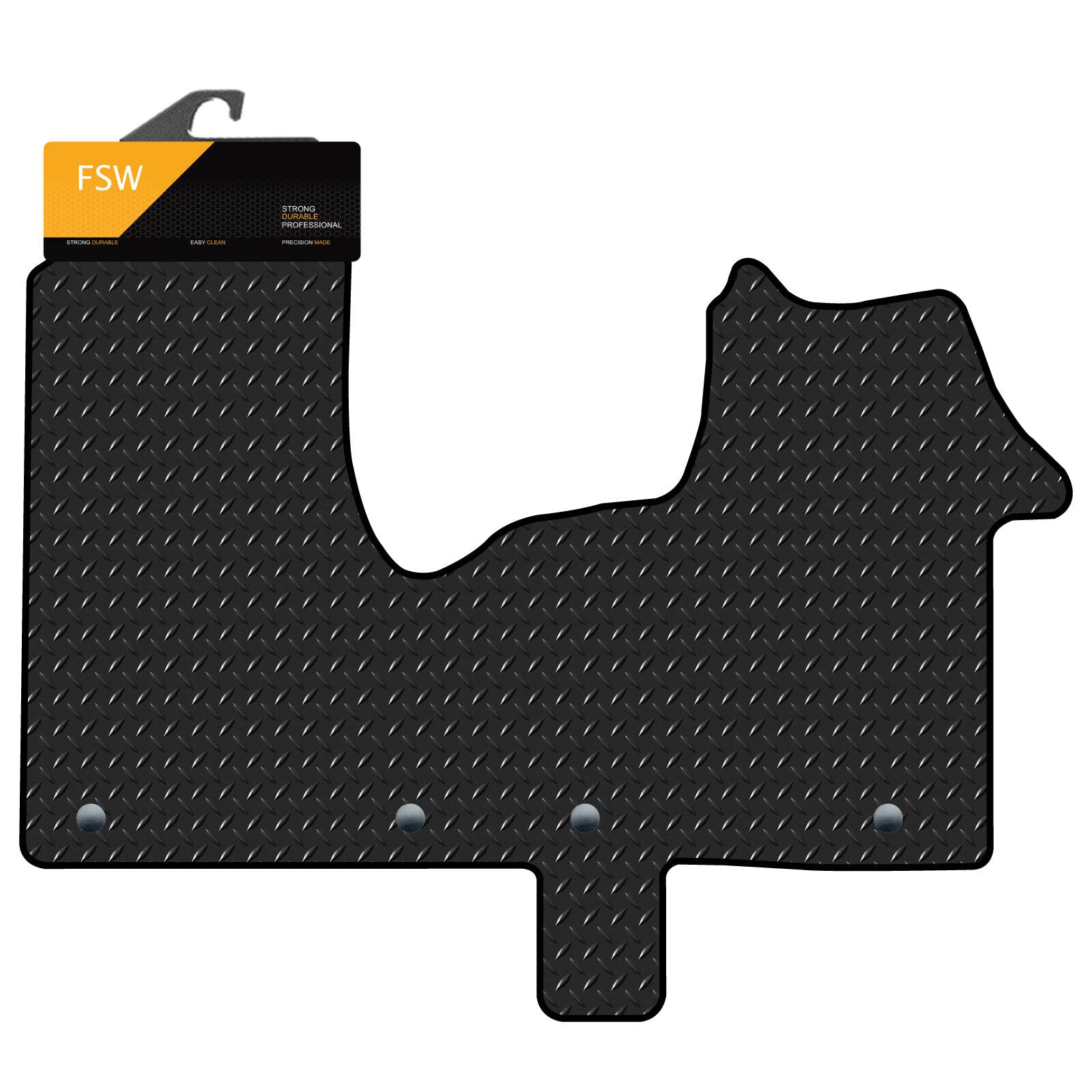 FSW - Tailored Mats - Fits VAUXHALL Vivaro 2014-2019 Sportive - NO Passenger Leg Version - Tailored 3MM Waterproof Rubber Heavy Duty Floor Mats