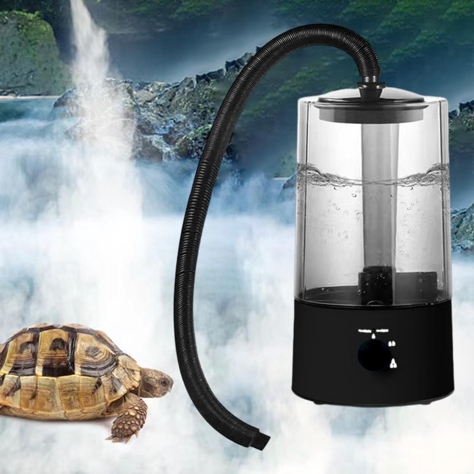 Humidificador para Reptiles de 4L, Máquina de Niebla para Terrarios, Manguera Telescópica,