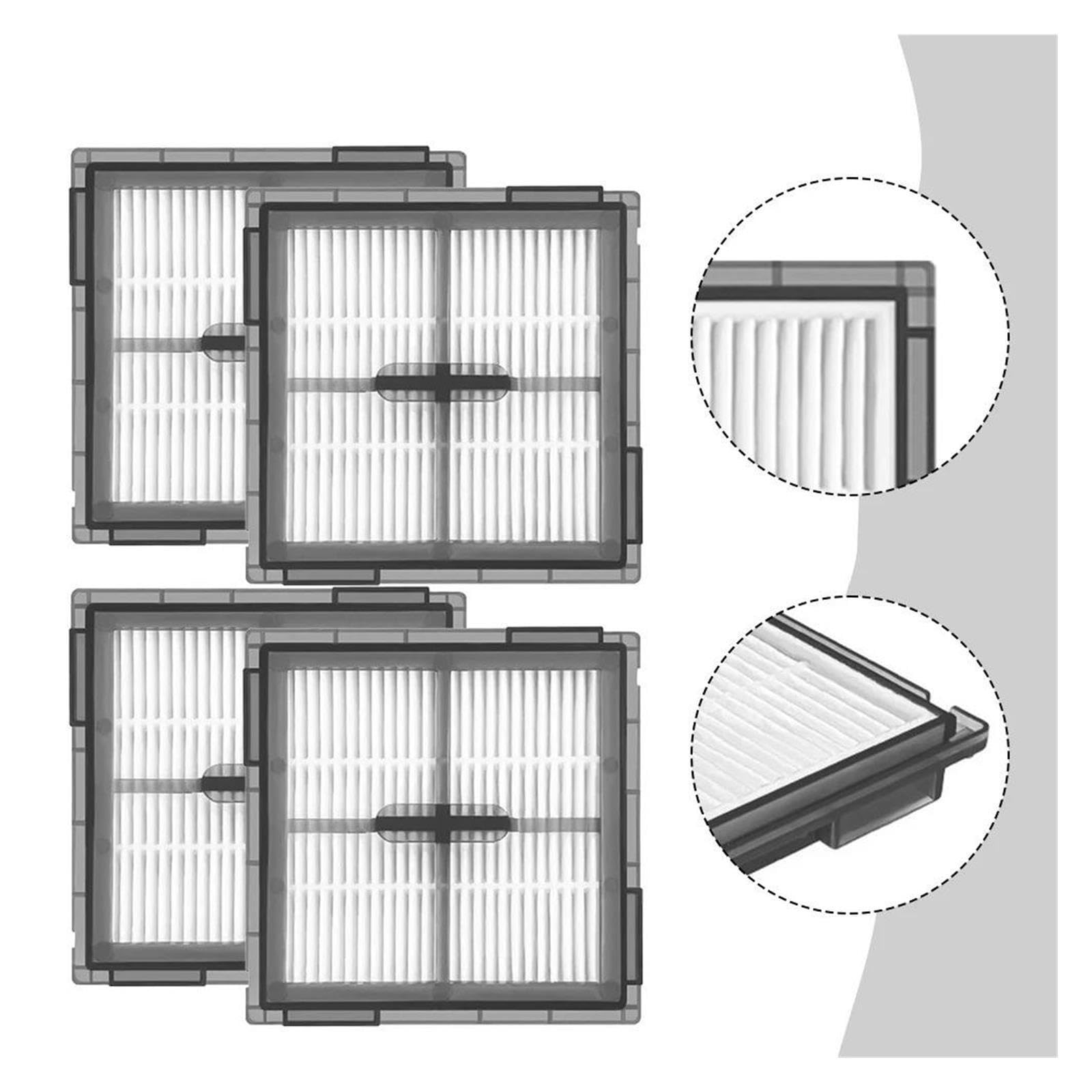 Reemplazo De Limpieza De Filtro De 2/4 Piezas, Compatible Con Roborock Q10