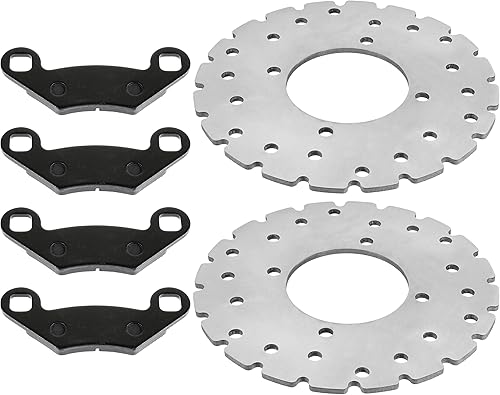 Miniatura 5 de Caltric Disco de freno delantero izquierdo derecho con pastilla compatible con Polaris Scrambler 500 2x4 4x4 01-09