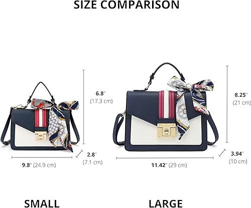 Miniatura 7 de Scarleton H2065 - Bolso de mano para mujer monederos para mujer negro - S, Marrón B – Pequeño, Marrón a - Pequeño, Blanco roto - Pequeño, rojo -