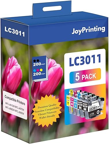 LC3013bk LC3013XL - Cartuchos de tinta negra de repuesto para Brother LC-3013 LC-3011 LC3011bk de alto rendimiento para Brother MFC-J491DW