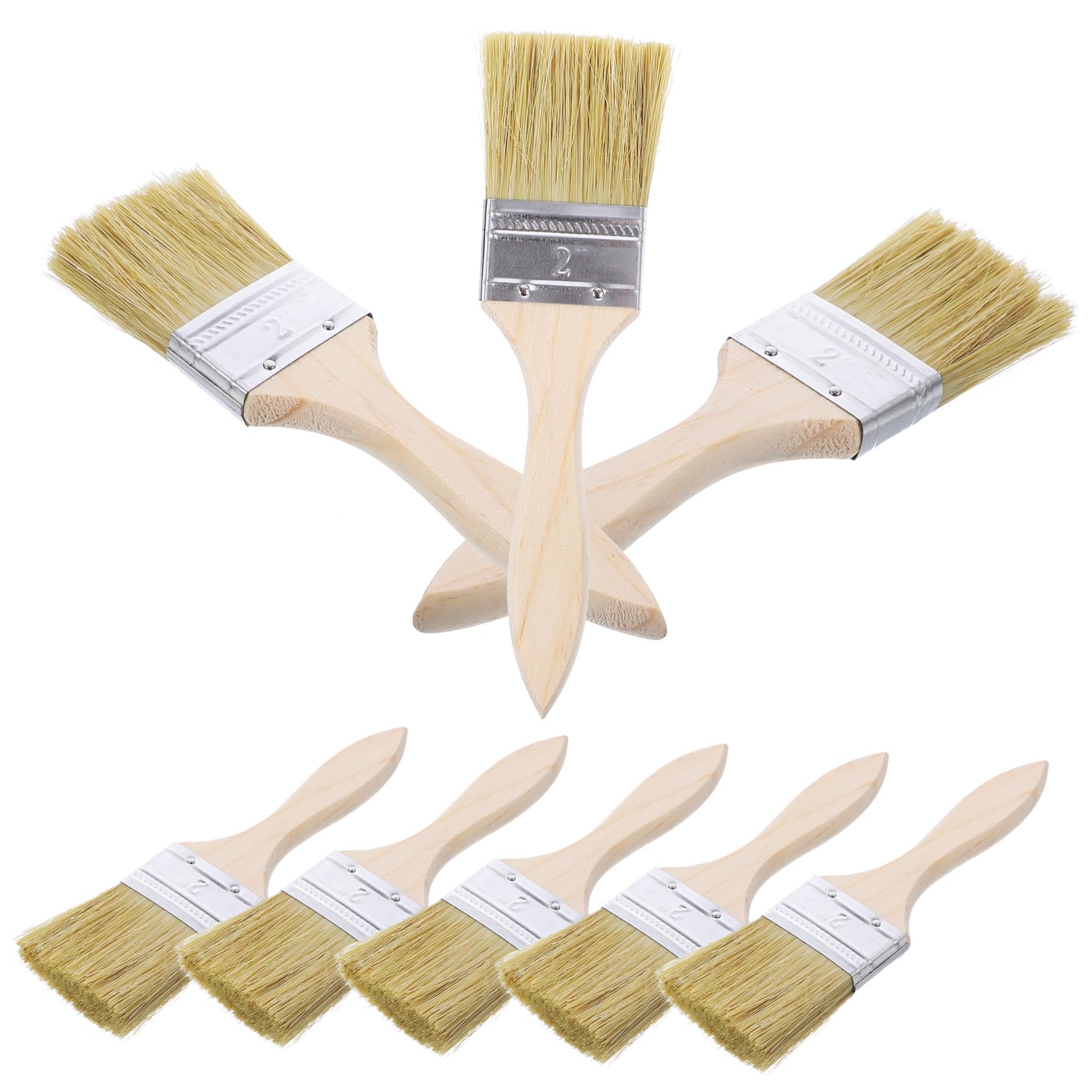 Pinceles para pintar paredes de cerdas naturales y mango de madera para trabajos de bricolaje
