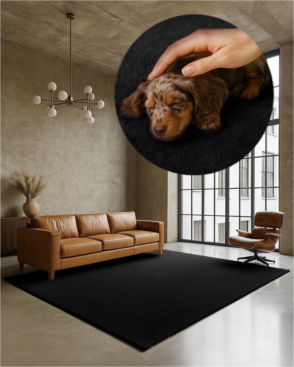 TEXMAXX Weicher Kurzflor Teppich Wohnzimmer mit rutschhemmender Rückseite - Verschiedene Größen und Farben
