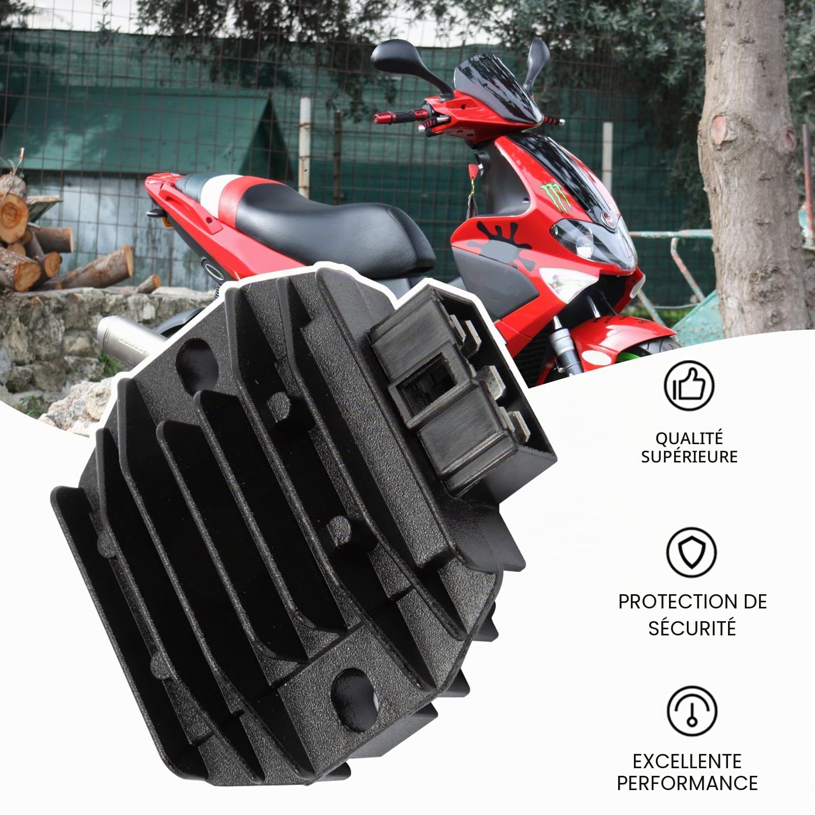 Régulateur courant moto compatible avec SR50 Moijto Runner NRG V-s-p Skipper Majesty SH640D-12 Redresseur régulateur