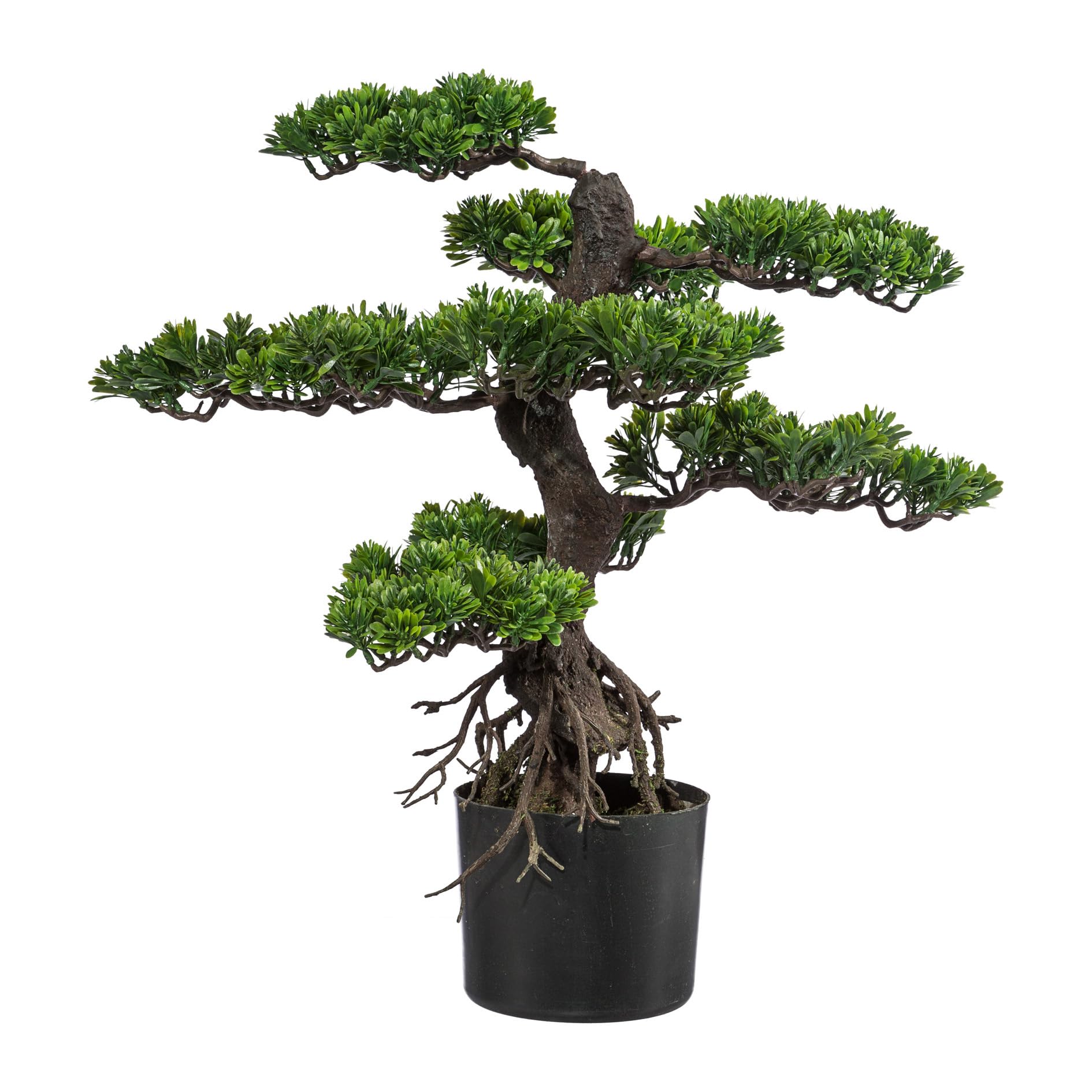 Kopu® Kunstpflanze Bonsai 75 cm – im schwarzen Topf – Bonsai-Baum