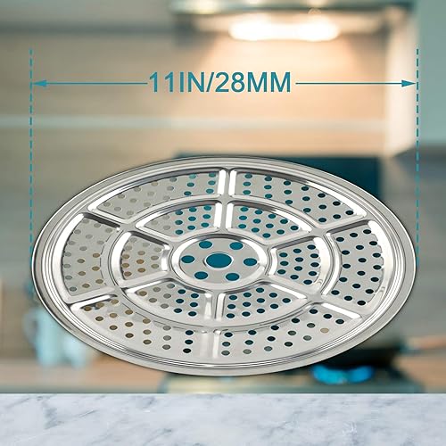 Miniatura 5 de Paquete de 2 Rejillas de Acero Inoxidable para Envasadora - Rejilla de 11 Pulgadas para Olla a Presión para Envasadora a Presión - Compatible con