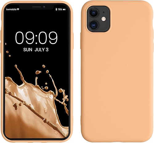 kwmobile Funda compatible con Apple iPhone 11 - Funda protectora delgada de silicona TPU para teléfono, color melocotón