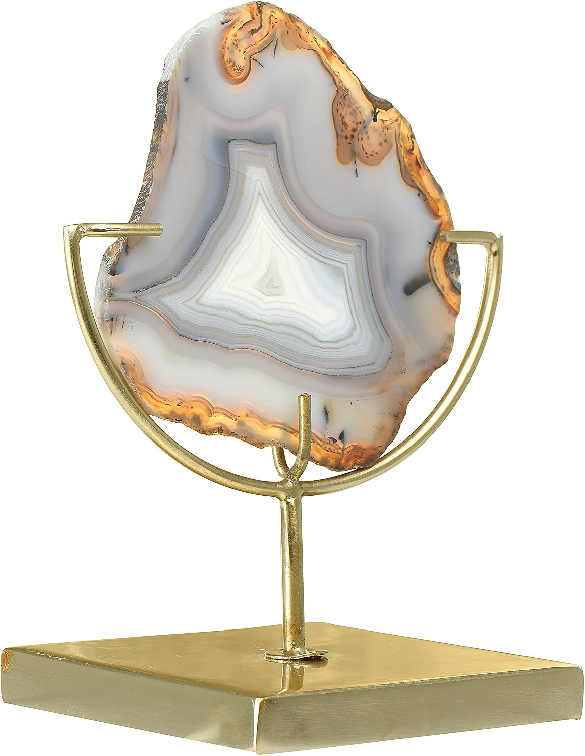 Creative Co-Op Main + Mesa Natural Brown Agate on Stand