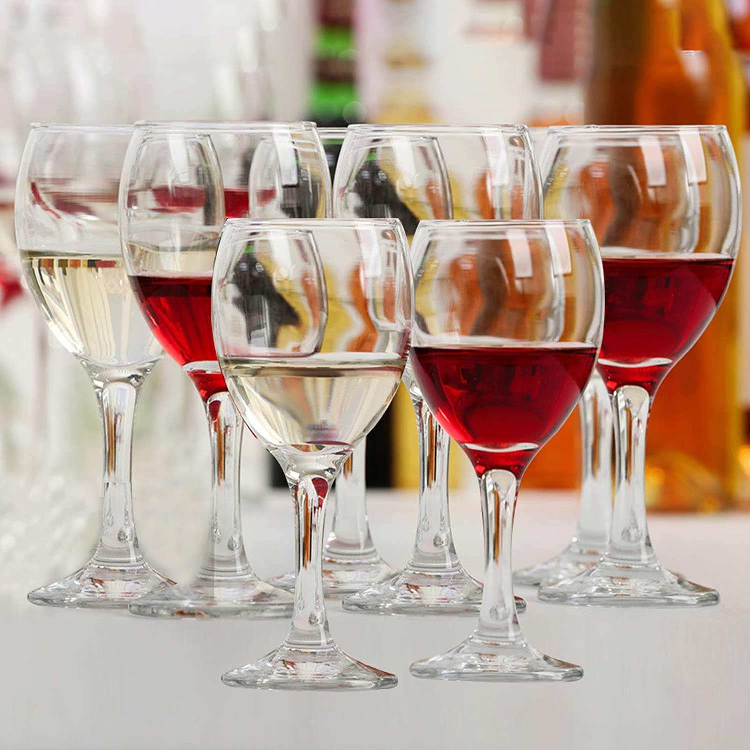Set Da 8 Bicchieri Da Vino In Plastica Infrangibile 400 Ml | Riutilizzabili Per Festa, Picnic E Campeggio