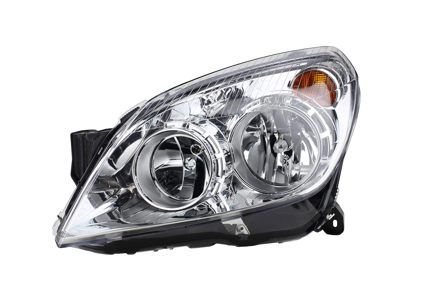 Johns, Set di fari alogeni anteriori adatti per Opel Astra H 03/2004 – H7 H1 sinistra e destra + fendinebbia + lampadina