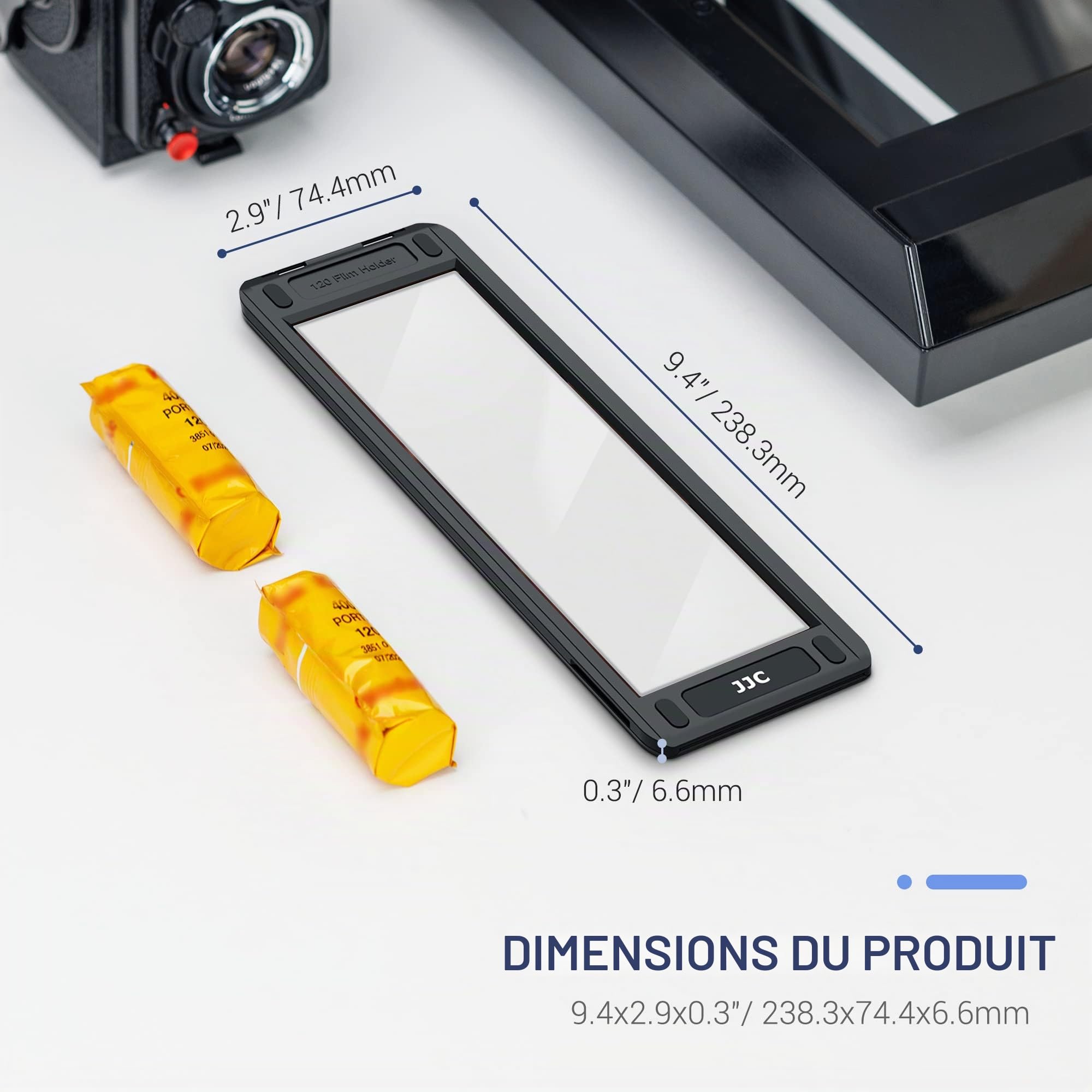 JJC Support magnétique pour 120 films pour numérisation négative de format moyen - Pour la plupart des scanners à plat standard