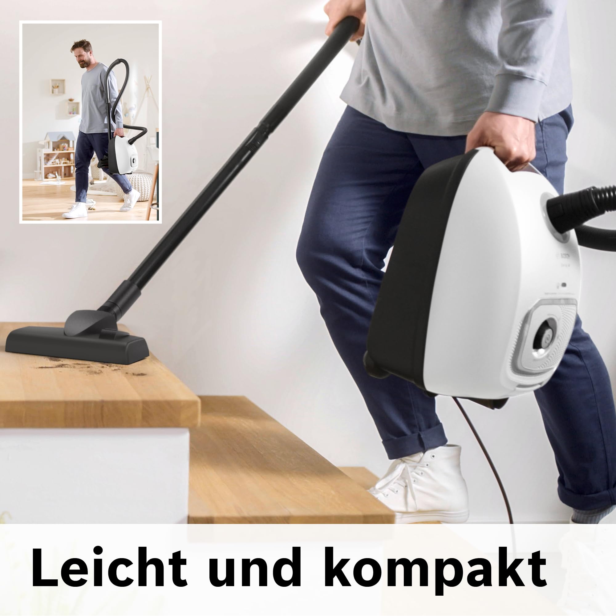 Bosch Staubsauger mit Beutel Serie 4, BGB41WH1, weiß – Ansicht 11