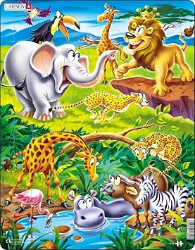 Larsen Puzzles Safari 18 Piece Childrens Jigsaw Puzzle