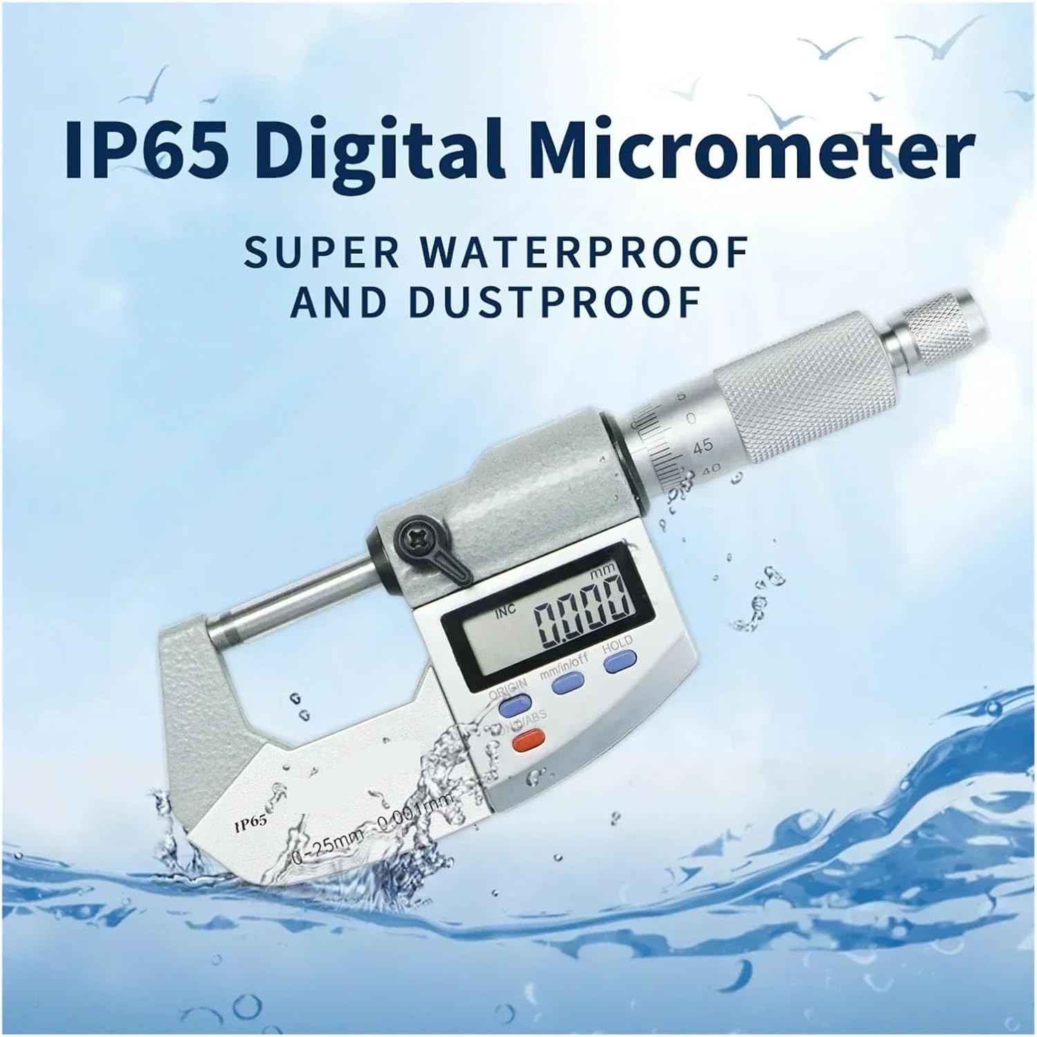 0-25 mm 0.001 mm 合金精密マイクロメーター、IP65防水デジタル外側マイクロメーター、機械工ツール 幅広い用途 深さ 0-25 mm  0.001 mm 合金精密マイクロメーター、IP65防水デジタル外側マイクロメーター、機械工ツール 読みやすいバレル デジタルマイクロメーター ０  ... 0-25 mm 0.001 mm 合金精密マイクロメーター、IP65防水デジタル外側マイクロメーター、機械工ツール 高精度、低誤差