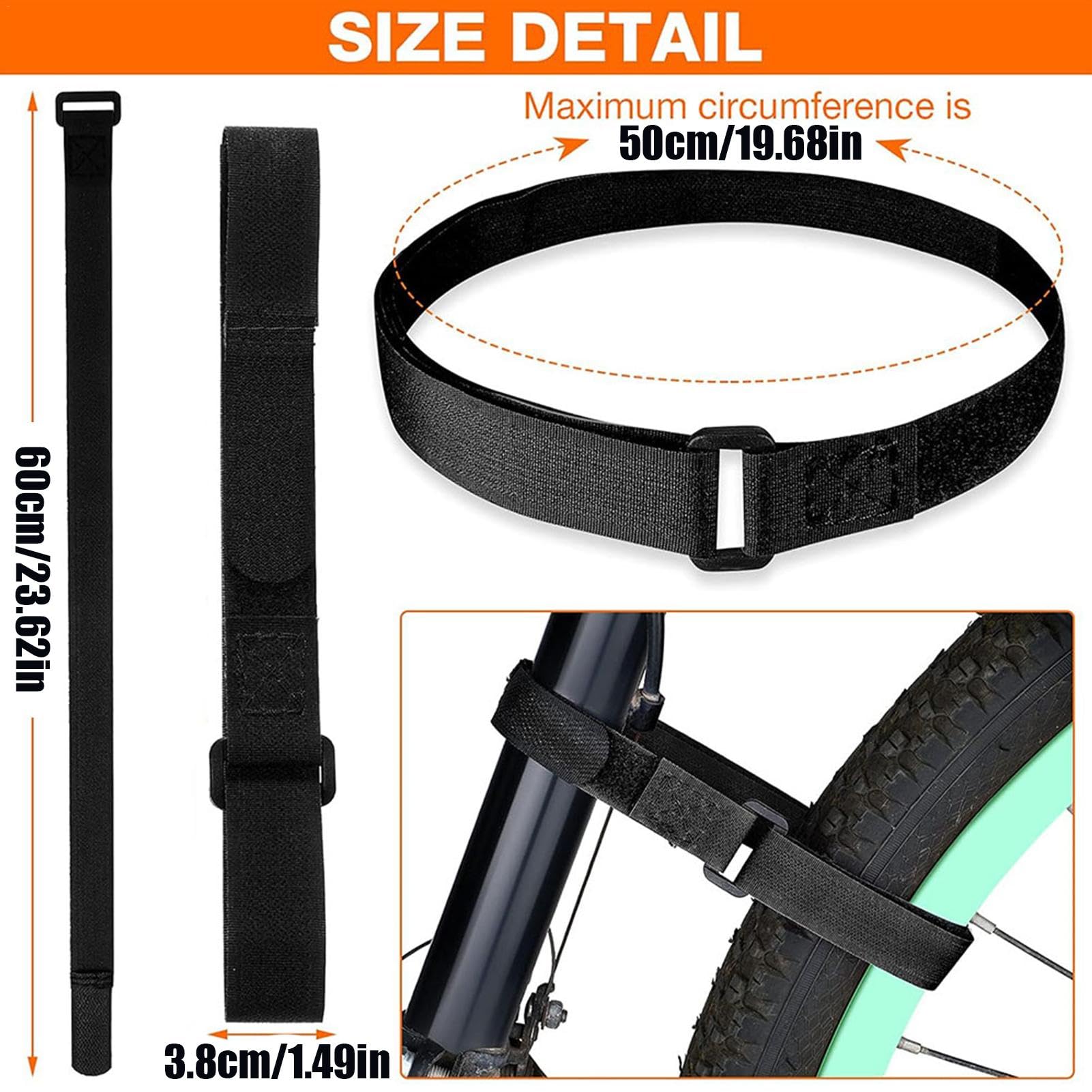Lot De 10 Sangles De Rechange Porte-vélos - Sangles Stabilisation Réglables Vélo