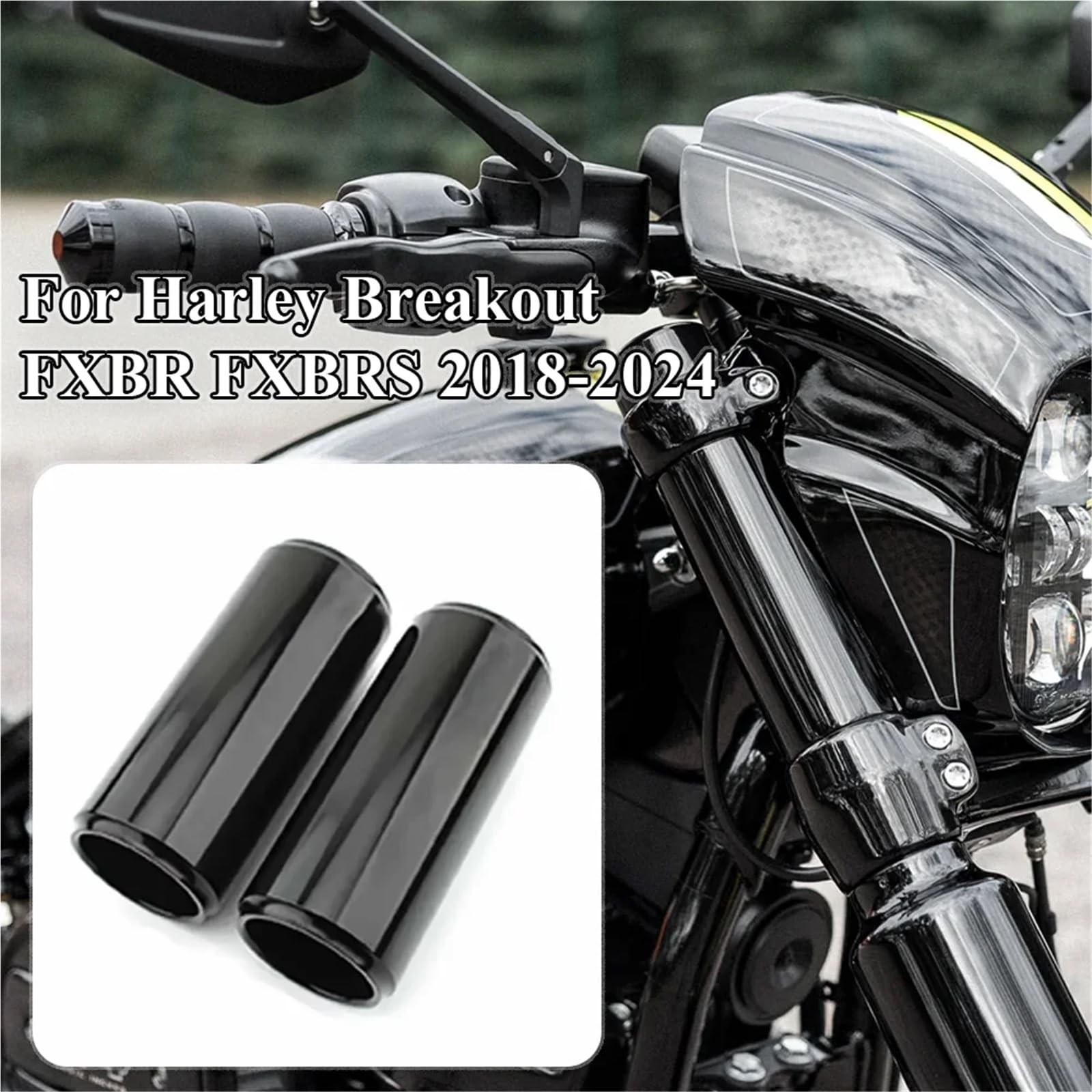 Motociclette copriforcelle Adatto per Harley Softail Breakout FXBR FXBRS 2018-2024 Copri tubo forcella anteriore da 145 mm, protezioni ammortizzatori per moto