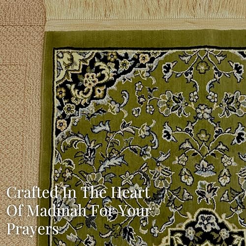 Miniatura 4 de Alfombra de oración musulmana de alta calidad, 0.3 pulgadas de grosor, suave, islámica, tapete de oración portátil para hombres y mujeres, regalo de