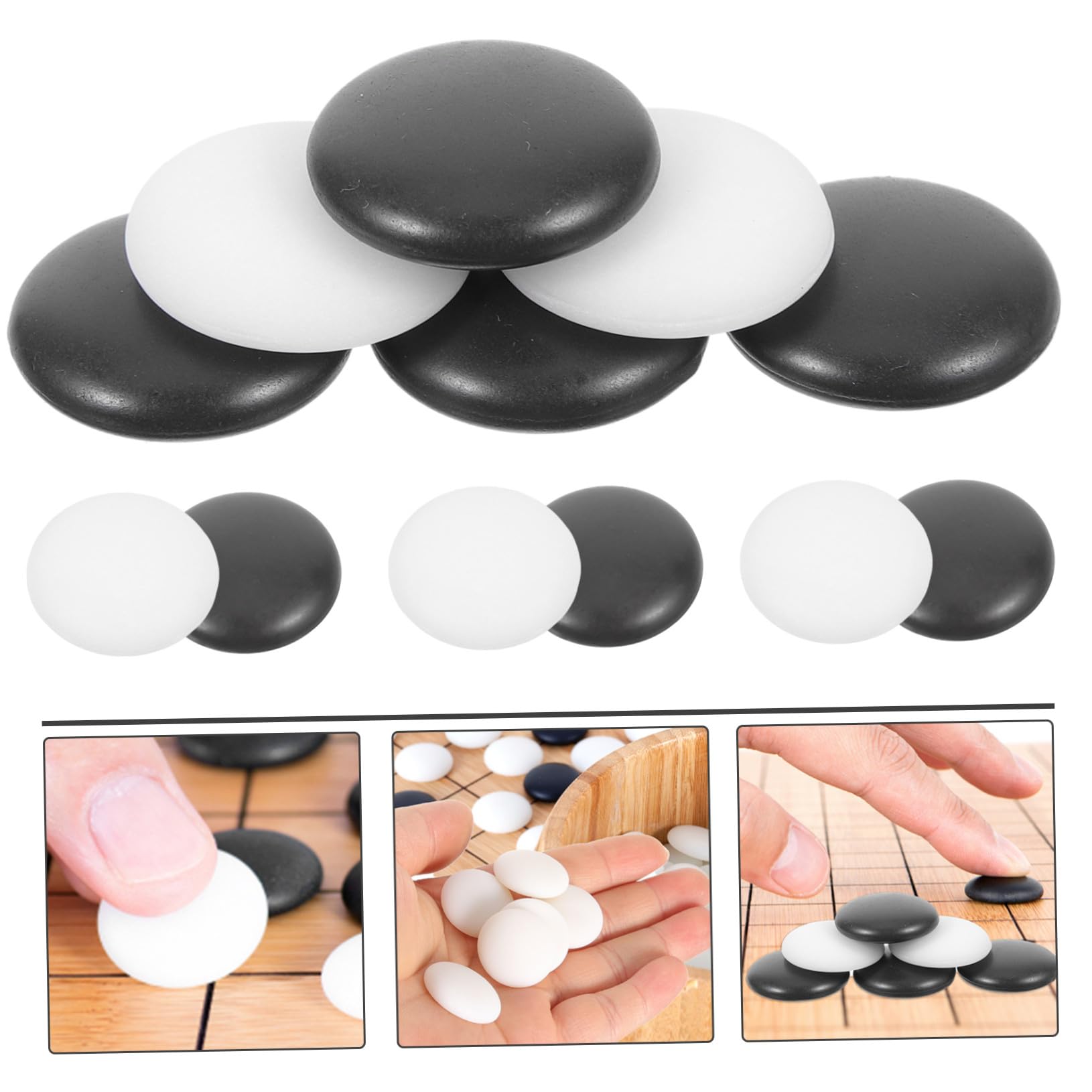POPETPOP Pièces de Jeu de Go Artisanales, 360pcs Résistantes et Créatives, Faciles à Ranger Transporter pour Usage Domestique Voyage