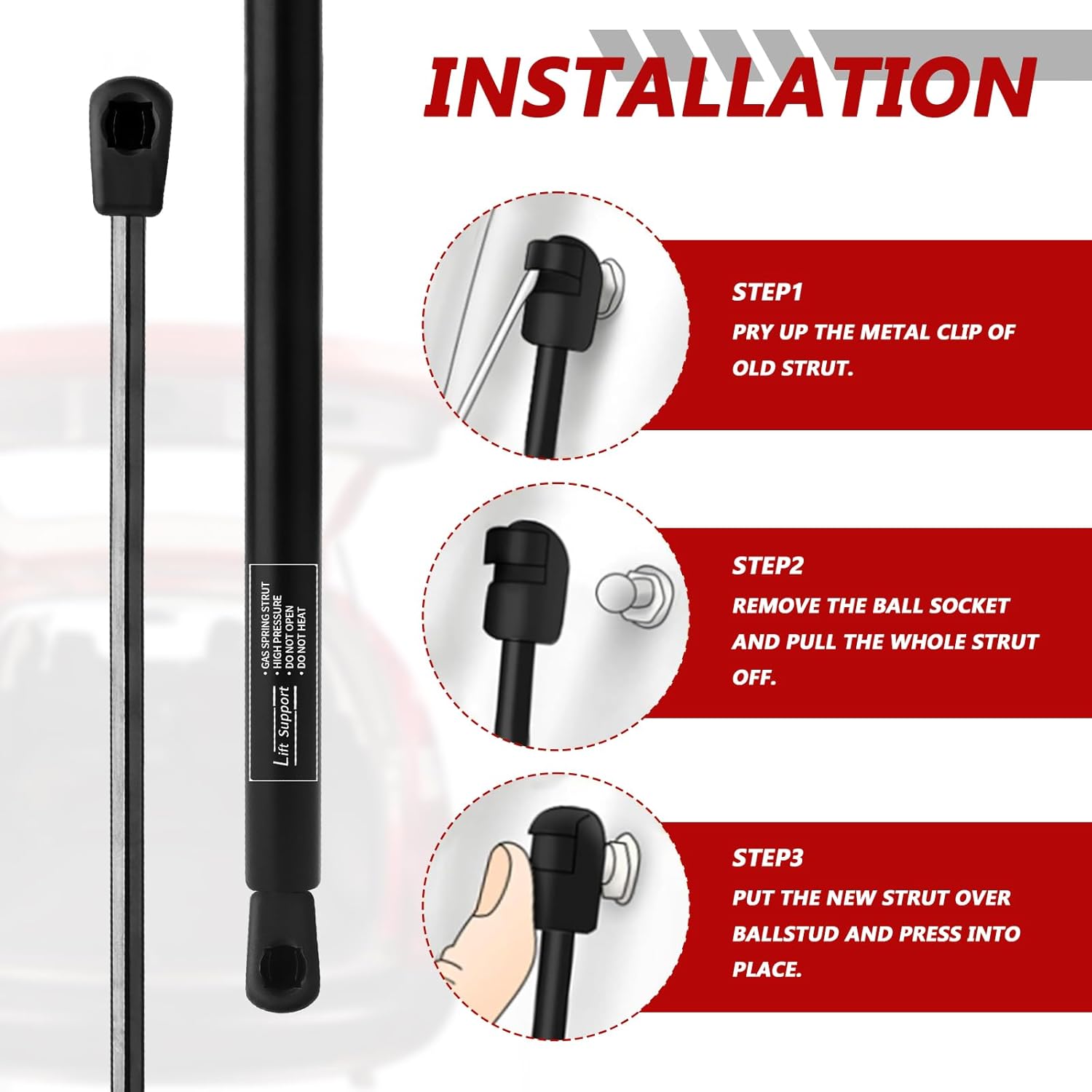 Liftgate Struts for Chevrolet Equinox 2010-2017 | Hatch Support Gas Spring Pair | Replaces SG230136 966794