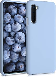 kwmobile Handyhülle für OnePlus Nord Hülle - Case Silikon - Kabelloses Laden - Schutzhülle Cover in Hellblau matt