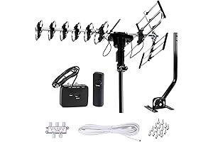 Five Star Long Range Outdoor TV Antenna with Motorized Rotation