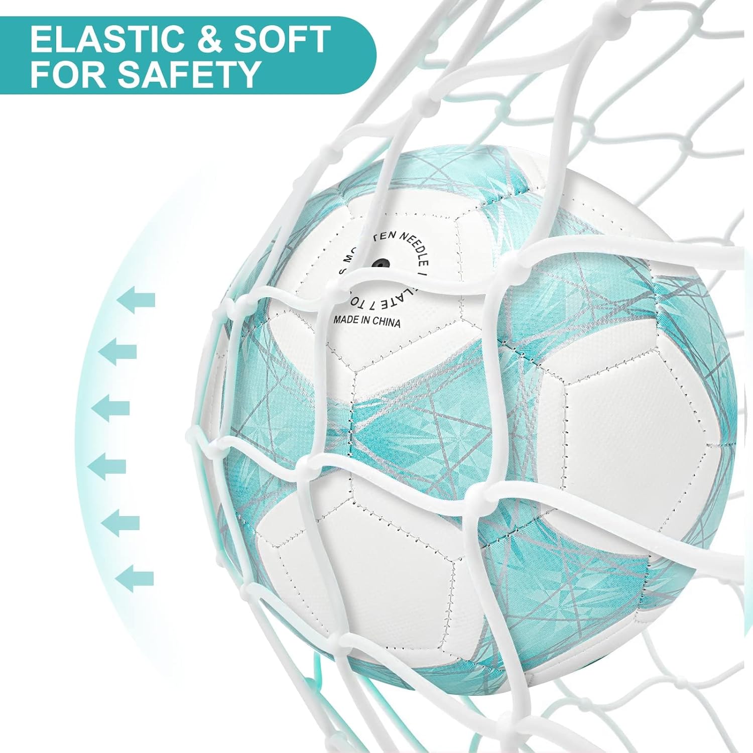 STEEFAN Teal/Blue/Pink Soccer Ball Size 3/4/5 for Kids Outdoor Play,Color Change Soccer Official Ball with Needles and Air Pump,Idea Gift for Teen Boy Girl Junior Women,Indoor Outdoor Game Soccer Ball