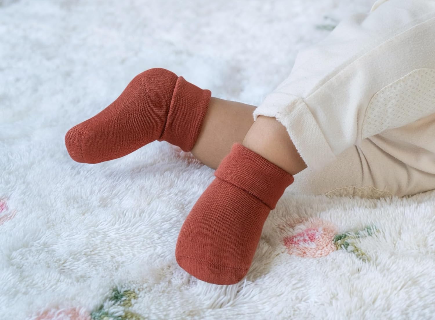 RATIVE Newborn Baby Socks 0-6,6-12 Months Terry Turn Cuff Socks for Boys Girls - Image 5