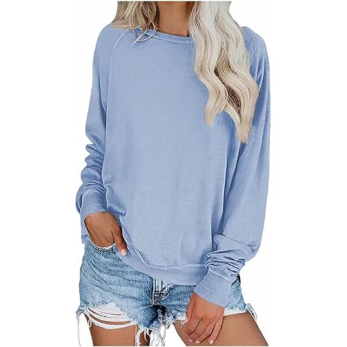 SYlibes Women's Tunic Tops,Floral Printed O-Neck Sweatshirt Long Sleeve Work Blouse Fashion 2023 Loose Fitting Clothes