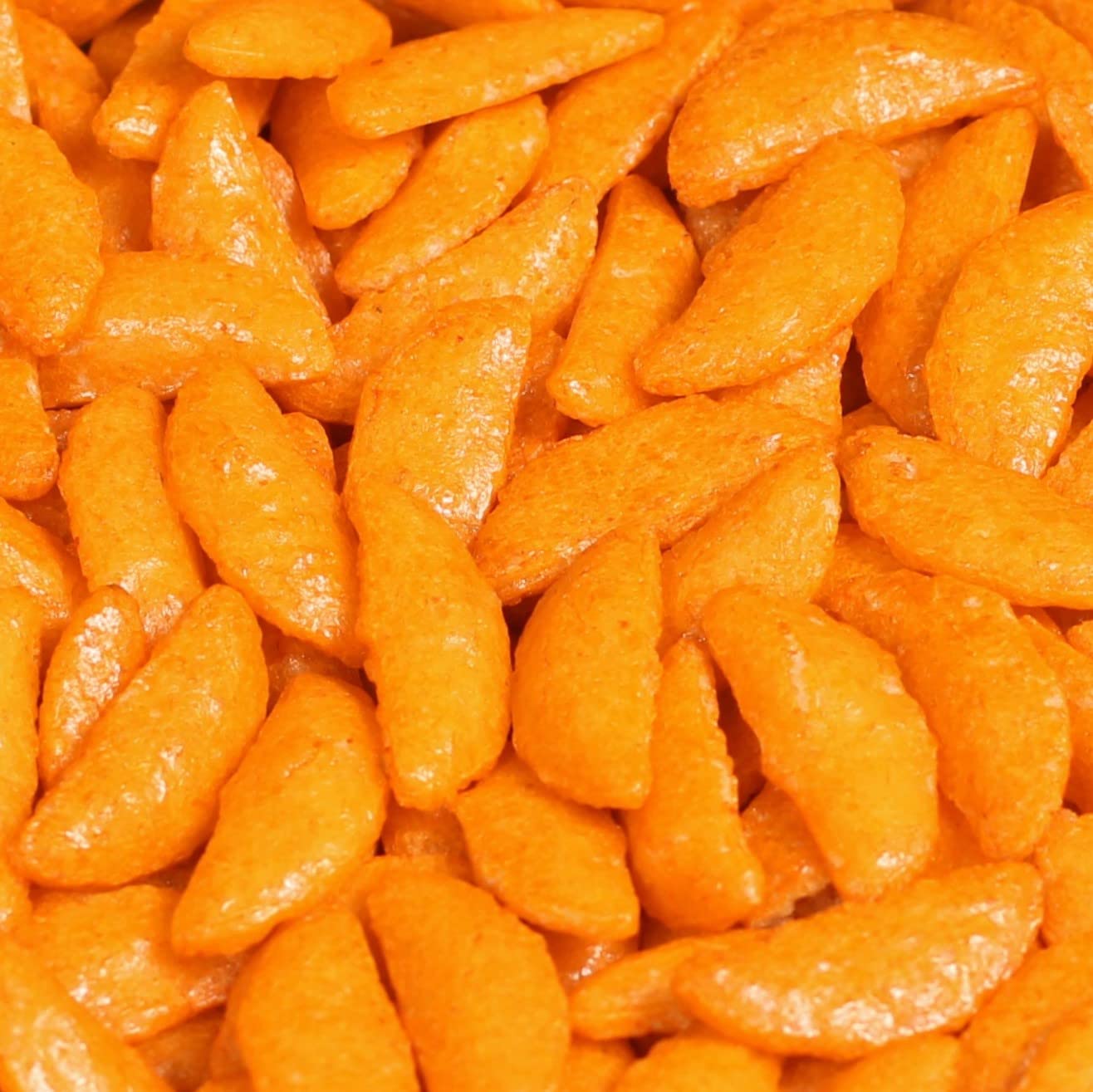 Oriental Chili Bits Rice Crackers – by It’s Delish, 5 Lbs Bulk Bag | Crunchy and Spicy Asian Crescent Cracker Snack Bites - Awesome for Snacks and