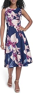 Calvin Klein Sleeveless Floral Fit and Flare Price In India