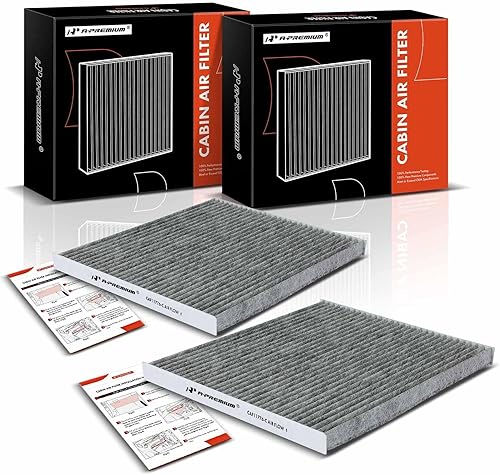 A-Premium Filtro de aire de cabina de 2 piezas con carbón activado compatible con modelos Nissan e Infiniti - Altima 2013-2018, Murano 2015-2023,