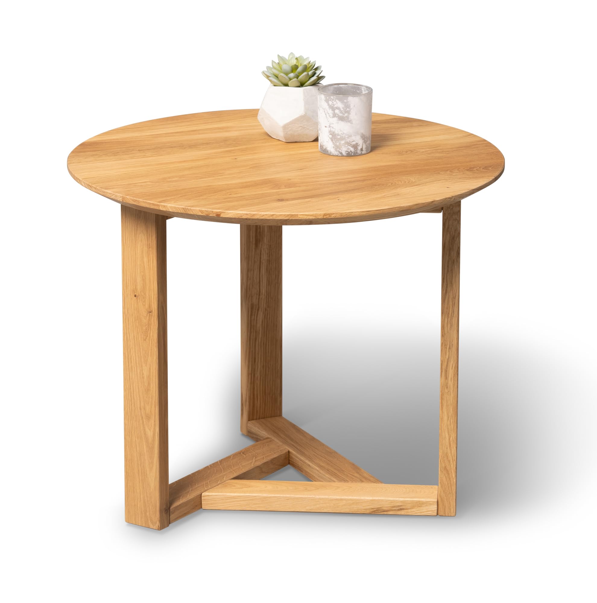 Table basse en chêne sauvage massif Rena 1 au design scandinave épuré