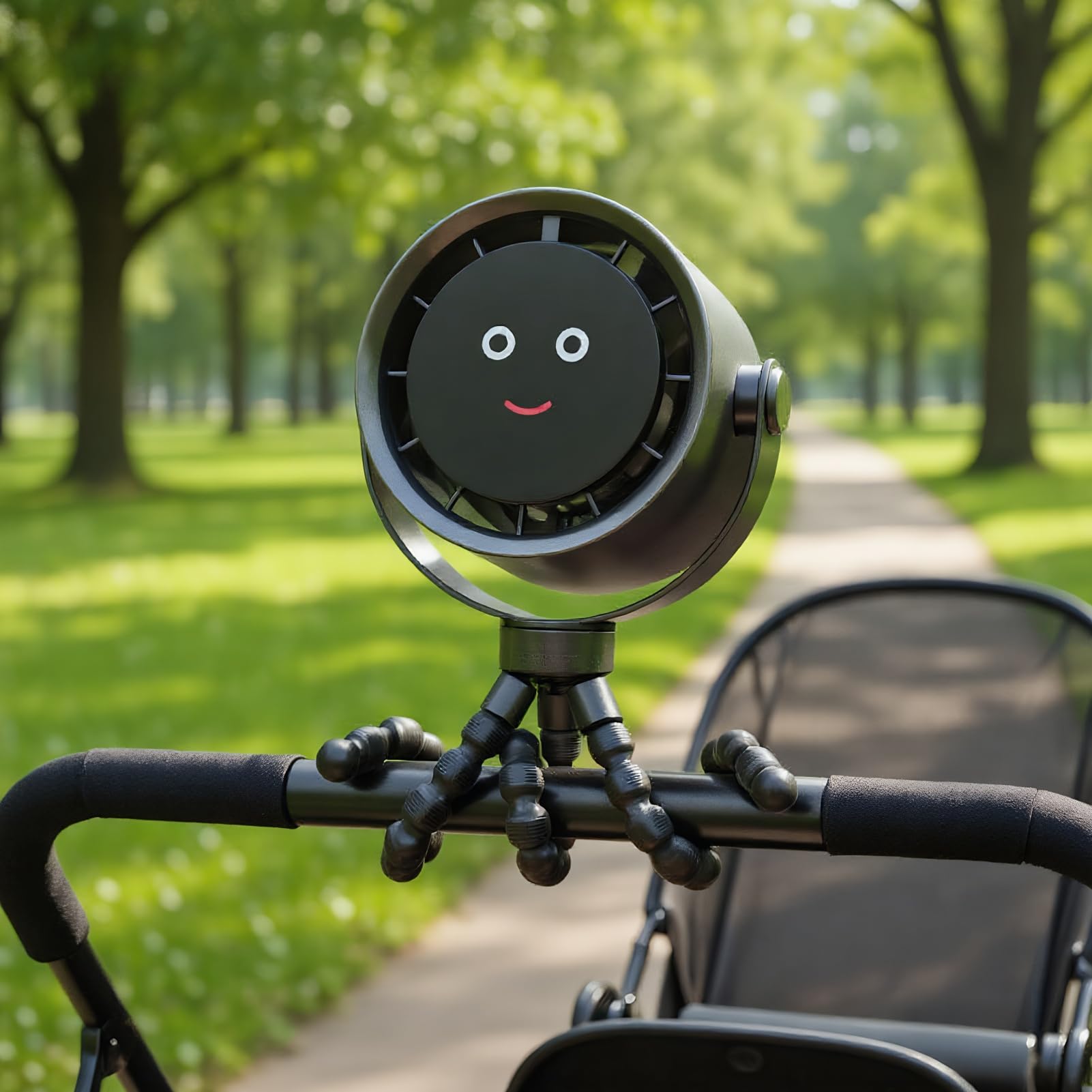 Ventilatore Da Passeggino Ricaricabile Ventilatore Personale Portatile Con | Raffreddatore D'aria 5 Velocità Ricaricabile Girevole 360° Per Viaggio Estivo All'aperto Campeggio