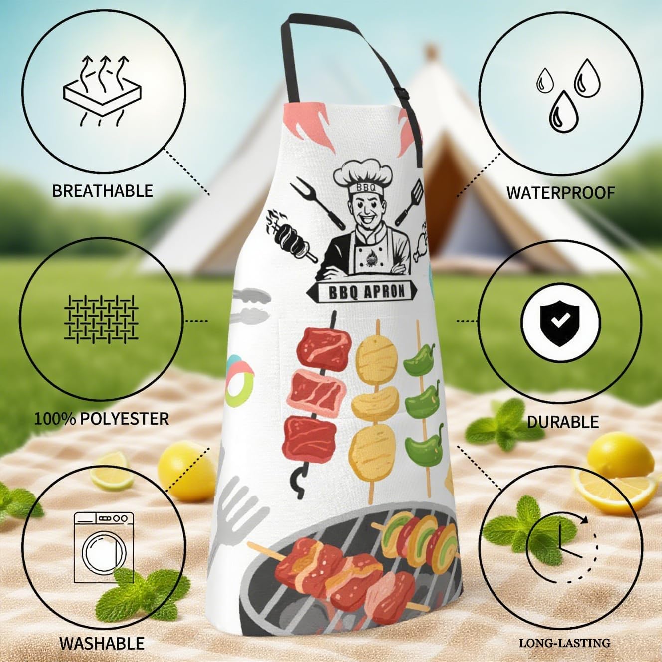 BBQ Blanket for Resting Meat-Insulated Smoker Grilling Bag Meat Resting Bags Meat Blanket Bag BBQ Accessories Smoker Accessories Grill Accessories Grilling Gifts for Men 6 PCS - Image 5