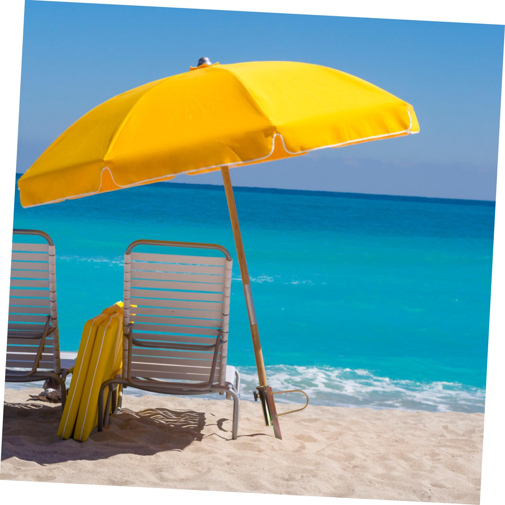 NUOBESTY Asiento de Sombrilla de Playa Anclaje de Suelo Soporte para Sombrilla de Exterior Base de Playa Soporte Insertable el Suelo para Uso o Jardín