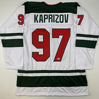 Autographed/Signed Kirill Kaprizov Minnesota White Hockey Jersey Beckett BAS COA