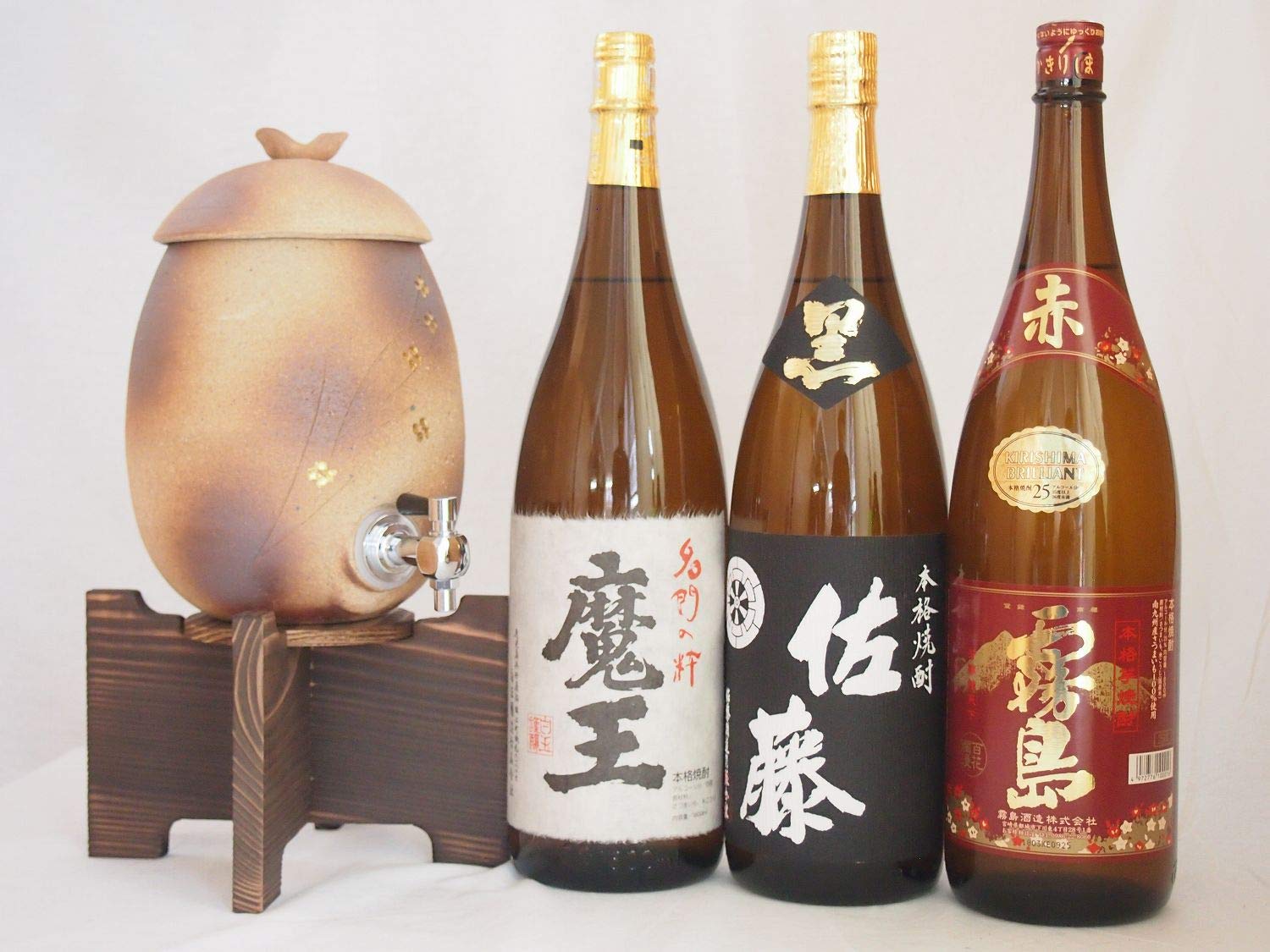 【新品未使用品】信楽焼・明山窯　焼酎サーバー　火色金小紋　2200ｃｃ Amazon.co.jp: 信楽焼・明山窯 焼酎サーバー 火色金小紋 2200cc(滋賀