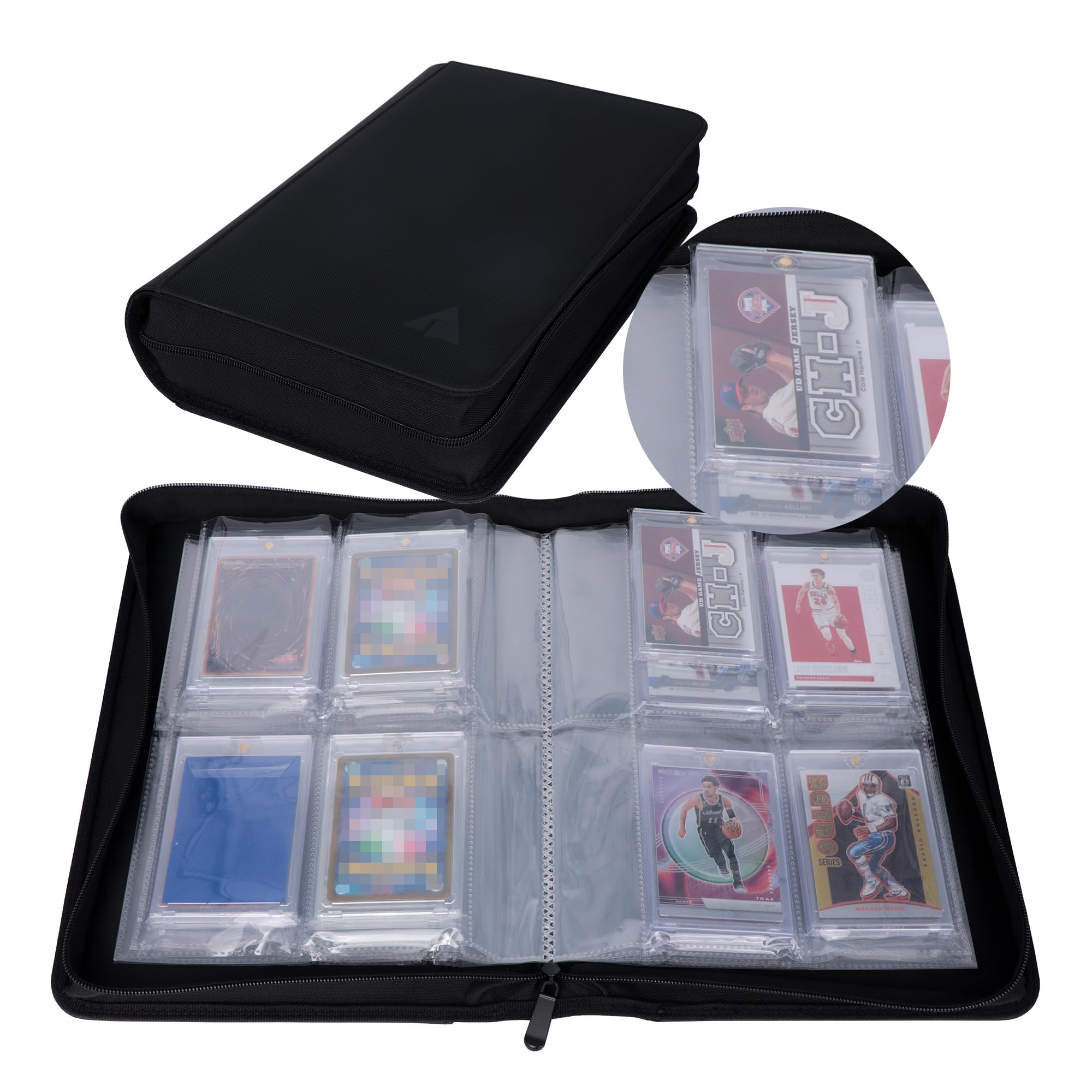 Rayvol 4-Pocket Binder for Magnetic Card Holder, Holds 40 35pt Magnetic Card Holder, Magnetic Card Holder Storage Binder Toys