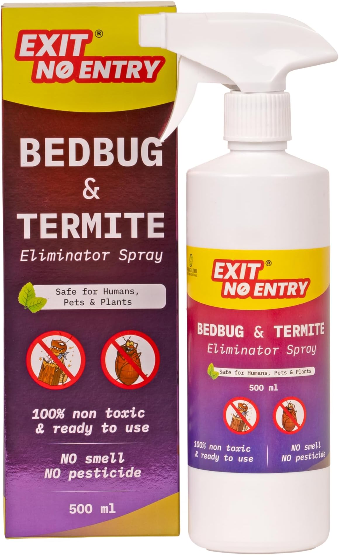 Bed Bug & Termite Spray - 500ml | 100% Non-Toxic And Ready-To-Use Insect Repellent Spray For Home | Safe For Plants, Pets & Humans