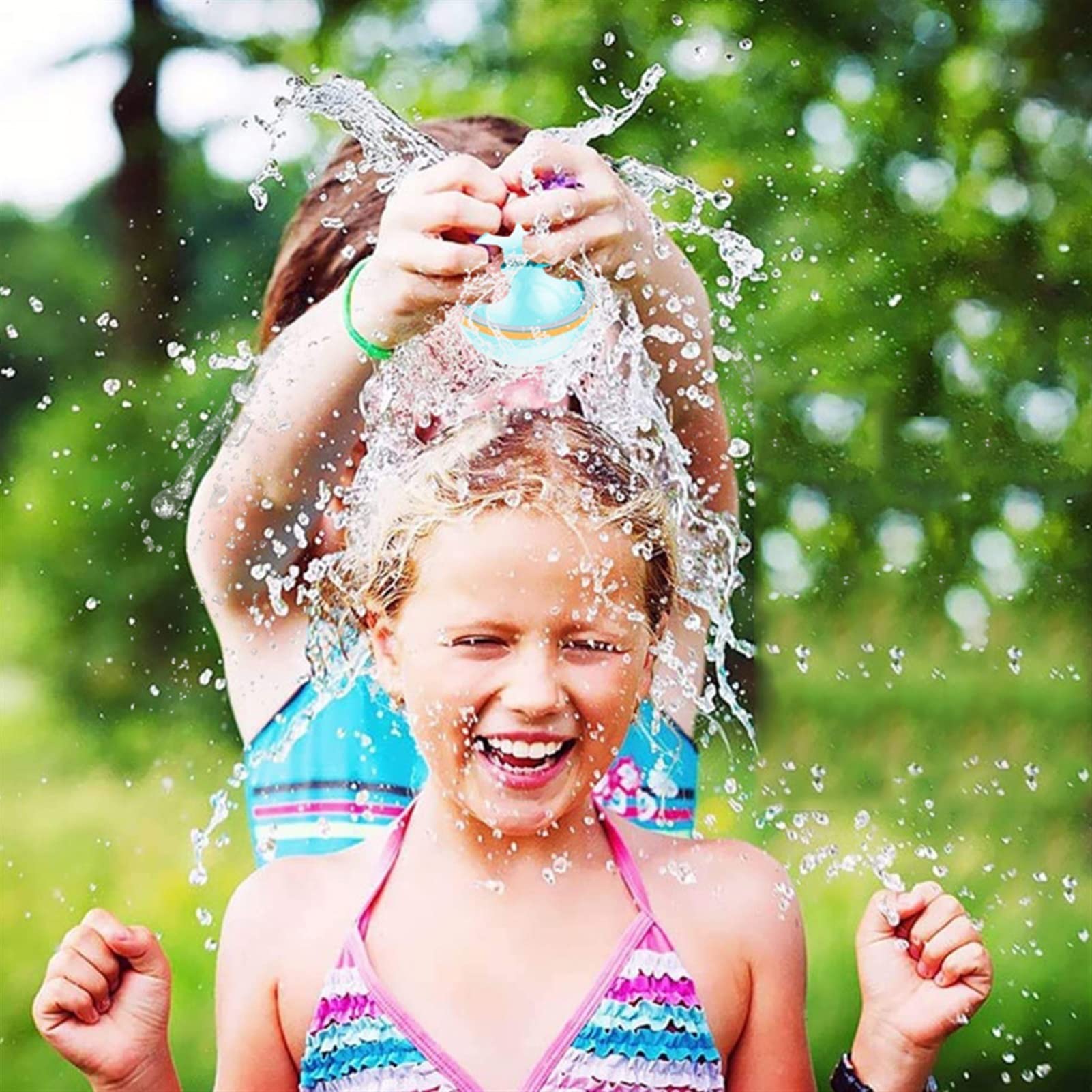 Summer Quick riempimento grandi palloncini colorat 4 pezzi di bombe for acqua splash palloni riutilizzabili palloncini acqua assorbenti sfera di combattimento d'acqua for esterni giochi in piscina gio