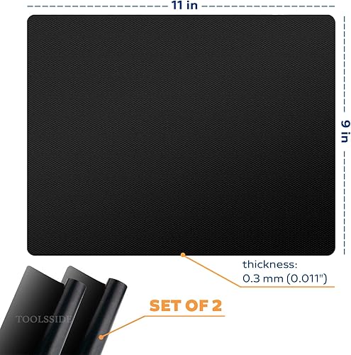 Miniatura 3 de Rollo de revestimiento de horno tostador extra largo de 17 x 75 pulgadas, tapete de horno de teflón antiadherente para la parte inferior del horno,